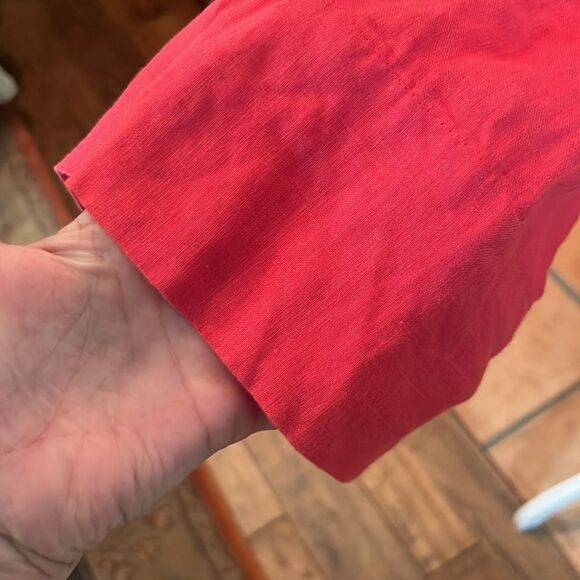 Bryn Walker 2-Piece Linen Set, Red, size L - Picture 4 of 12